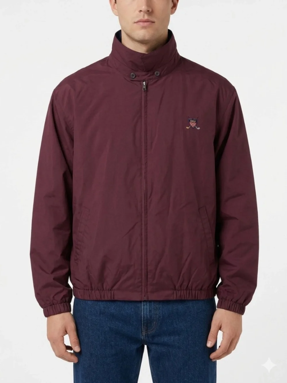 Ralph Lauren Polo Golf Jacket XXL Windbreaker Burgundy Maroon Embroidered Logo - Picture 1 of 11